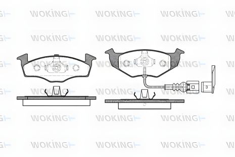 Комплект гальмівних колодок для SKODA FABIA, VW POLO та VW LUPO, WOKING (P709311) Комплект гальмівних колодок для SKODA FABIA, VW POLO та VW LUPO, WOKING (P709311)
