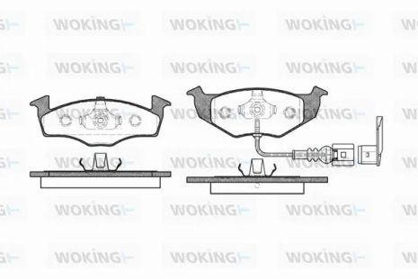 Комплект гальмівних колодок SKODA FABIA, VW POLO, VW LUPO, WOKING (P709311)
