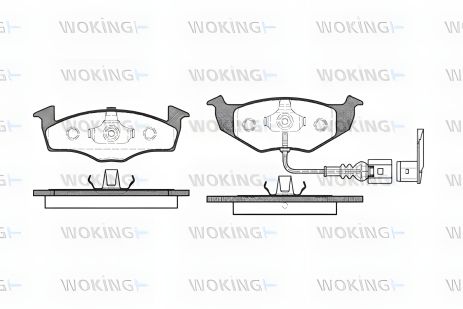 Комплект гальмівних колодок для SKODA FABIA, VW POLO та VW LUPO, WOKING (P709311) Комплект гальмівних колодок для SKODA FABIA, VW POLO та VW LUPO, WOKING (P709311)