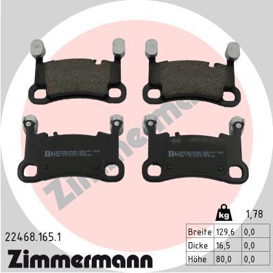Комплект тормозных колодок PORSCHE CAYENNE, ZIMMERMANN (224681651)