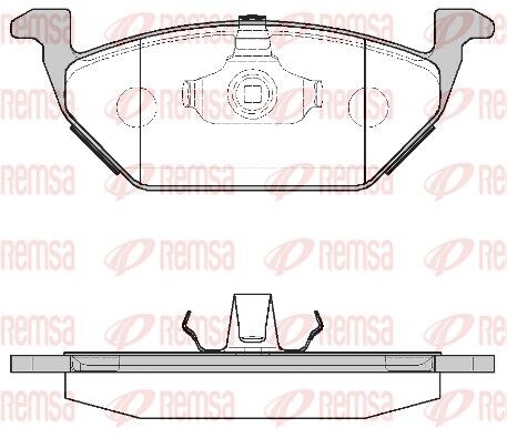 Комплект гальмівних колодок VW POLO, SKODA FABIA, AUDI A1, REMSA (063300)