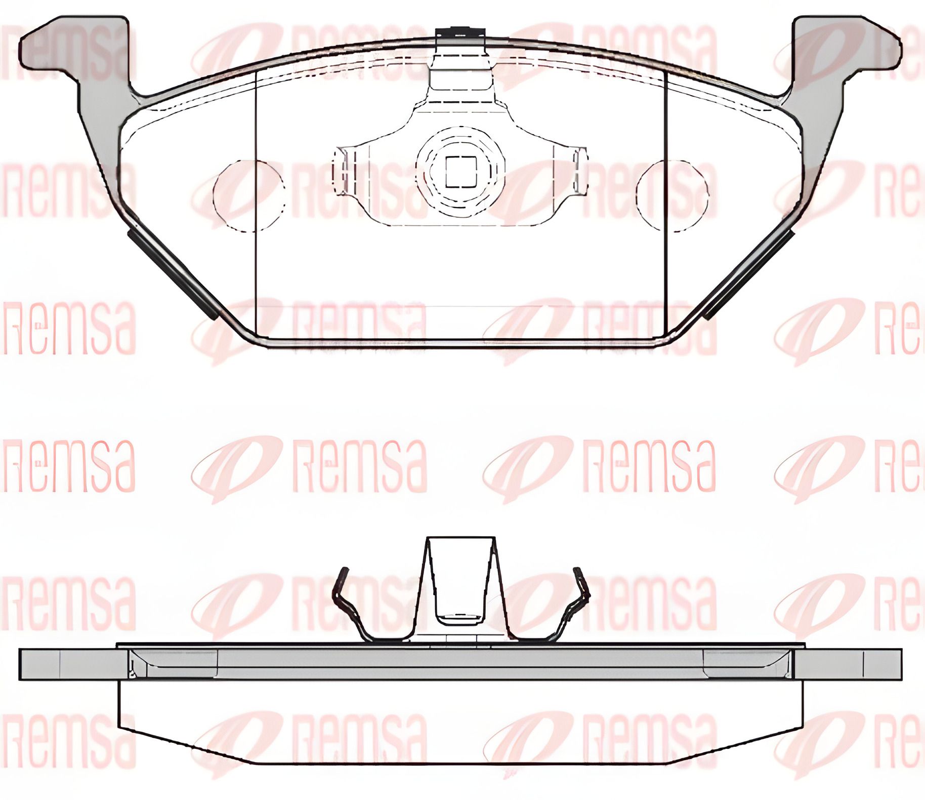 Комплект гальмівних колодок для VW POLO, SKODA FABIA, AUDI A1, REMSA (063300) Комплект гальмівних колодок для VW POLO, SKODA FABIA, AUDI A1, REMSA (063300)