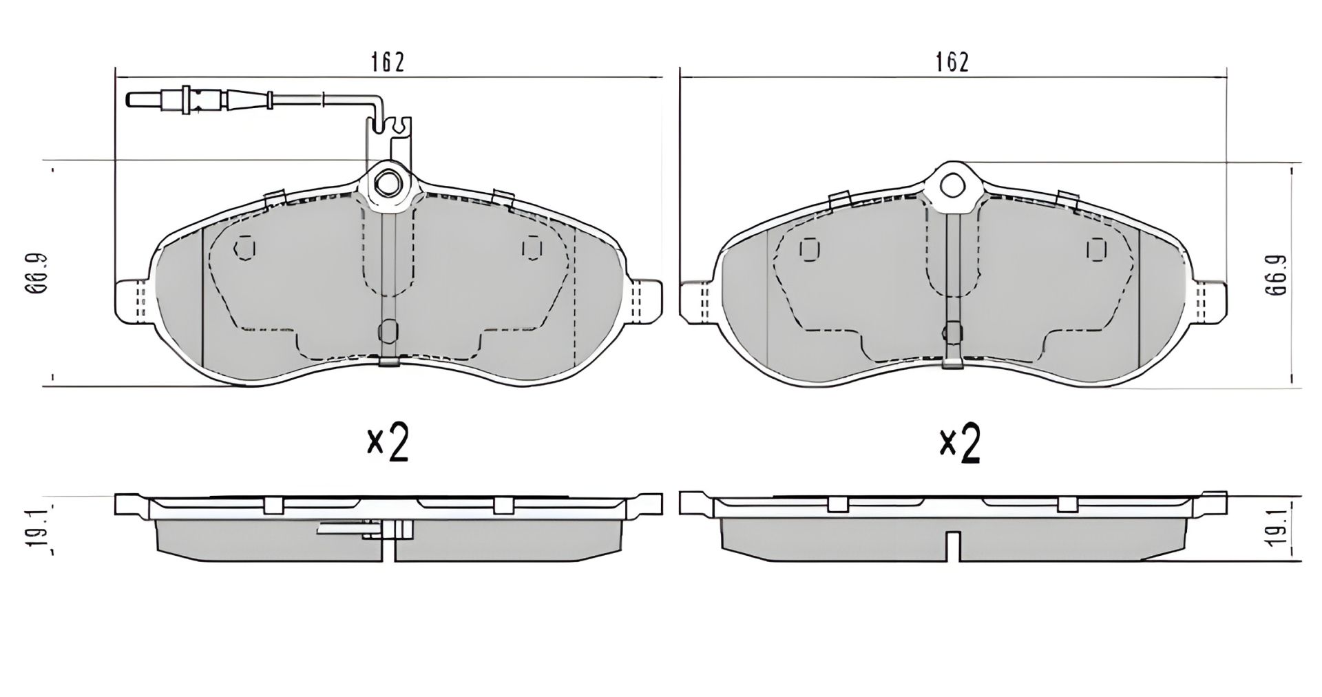 Гальмівні колодки для TOYOTA PROACE, FIAT SCUDO, PEUGEOT EXPERT, бренд FREMAX, артикул FBP1538 Гальмівні колодки для TOYOTA PROACE, FIAT SCUDO, PEUGEOT EXPERT, бренд FREMAX, артикул FBP1538