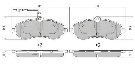 Комплект колодок TOYOTA PROACE, FIAT SCUDO, PEUGEOT EXPERT, FREMAX (FBP1538) Комплект колодок TOYOTA PROACE, FIAT SCUDO, PEUGEOT EXPERT, FREMAX (FBP1538)