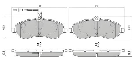 Гальмівні колодки для TOYOTA PROACE, FIAT SCUDO, PEUGEOT EXPERT, бренд FREMAX, артикул FBP1538 Гальмівні колодки для TOYOTA PROACE, FIAT SCUDO, PEUGEOT EXPERT, бренд FREMAX, артикул FBP1538