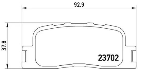 Комплект гальмівних колодок RELY V5, CHERY A5, LEXUS ES, BREMBO (P83088)