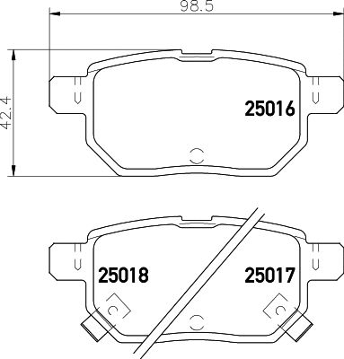 Комплект тормозных колодок ZOTYE Z360, HAVAL H1, JAC REFINE, NISSHINBO (NP1071)