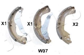 Комплект тормозных колодок CHEVROLET CRUZE, JAPKO (55W07)
