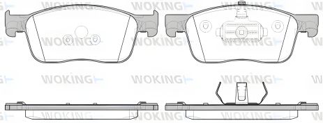 Гальмівних колодок комплект OPEL VIVARO, TOYOTA PROACE, PEUGEOT EXPERT, WOKING (P1619300)