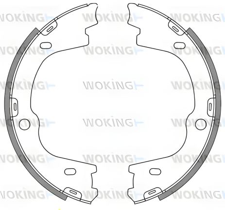 Колодок гальма стоянки Комплект HYUNDAI ix55, HYUNDAI H-1, WOKING (Z467300) Колодок гальма стоянки Комплект HYUNDAI ix55, HYUNDAI H-1, WOKING (Z467300)