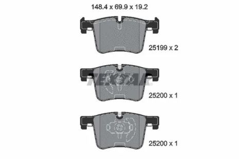 Комплект тормозных колодок BMW 2, BMW 4, TEXTAR (2519901)