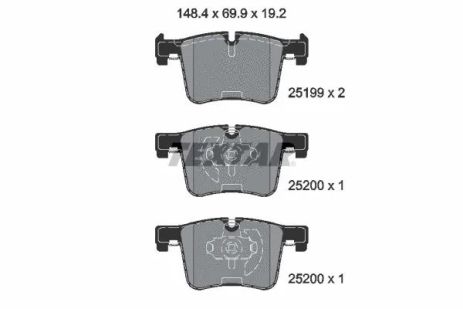 Комплект тормозных колодок BMW 2, BMW 4, TEXTAR (2519901)