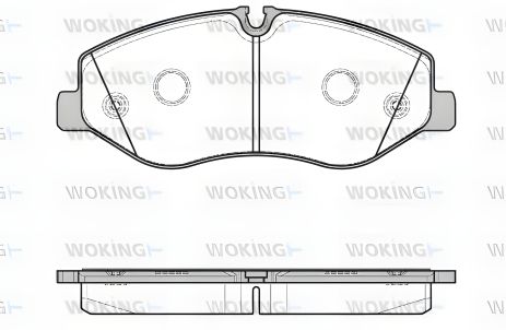 Комплект тормозных колодок для MB Vito, MB V-Class, WOKING (P1723300)