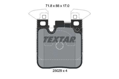 Комплект тормозных колодок BMW 4, BMW 1, BMW 2, TEXTAR (2502902)