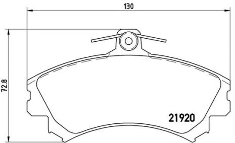 Комплект тормозных колодок VOLVO V40, MITSUBISHI COLT, PROTON IMPIAN, BREMBO (P54022)