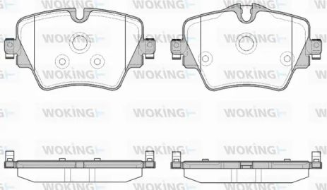 Комплект гальмівних колодок BMW X3, BMW 5, BMW X1, WOKING (P1725308)