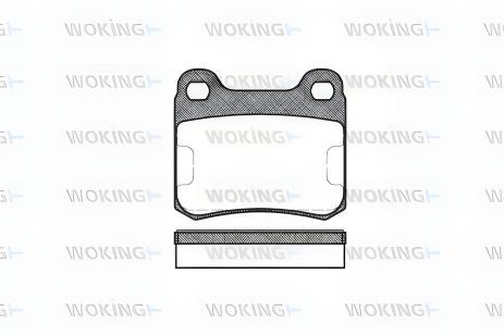 Гальмівні Колодки для MB 190 від WOKING (P057300)