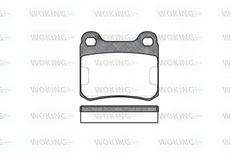 Гальмівні Колодки для MB 190 від WOKING (P057300) Гальмівні Колодки для MB 190 від WOKING (P057300)