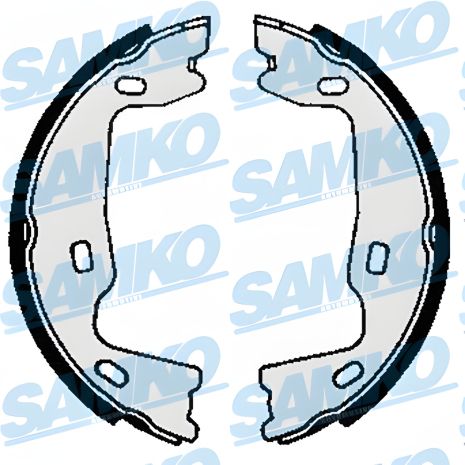 Комплект колодок гальма стоянки CHEVROLET OMEGA, SAAB 9-5, OPEL SENATOR, SAMKO (82570) Комплект колодок гальма стоянки CHEVROLET OMEGA, SAAB 9-5, OPEL SENATOR, SAMKO (82570)