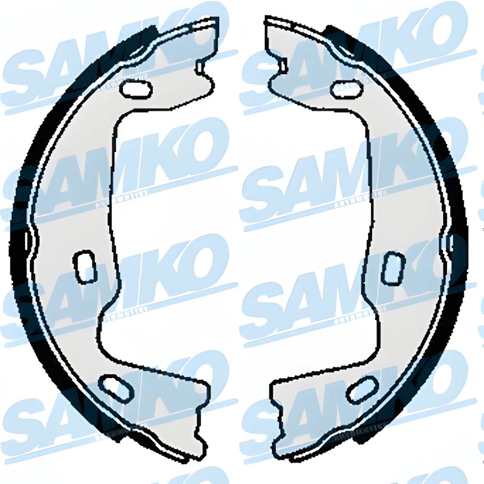 Комплект колодок гальма стоянки CHEVROLET OMEGA, SAAB 9-5, OPEL SENATOR, SAMKO (82570) Комплект колодок гальма стоянки CHEVROLET OMEGA, SAAB 9-5, OPEL SENATOR, SAMKO (82570)