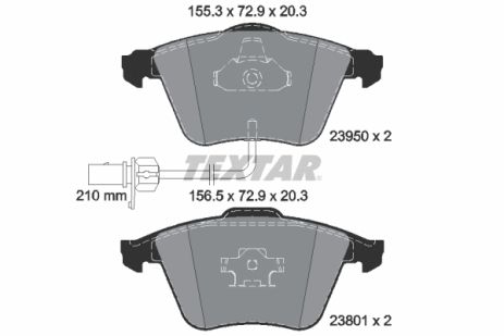 Комплект тормозных колодок AUDI A4, AUDI A6, TEXTAR (2395001)