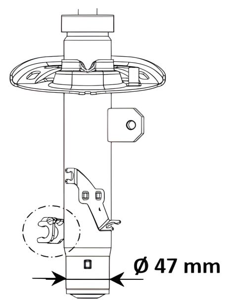 PEUGEOT 208 амортизатор, KAYABA (3338013)