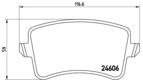 Комплект тормозных колодок AUDI Q5, AUDI A5, AUDI A4, BREMBO (P85099)