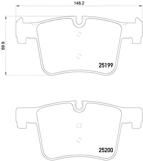 Гальмівних колодок комплект BMW 2, BMW 4, BREMBO (P06075X) Гальмівних колодок комплект BMW 2, BMW 4, BREMBO (P06075X)