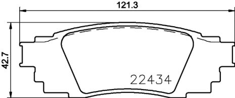 Комплект гальмівних колодок DAIHATSU ALTIS, TOYOTA CAMRY, LEXUS UX, NISSHINBO (NP1112)