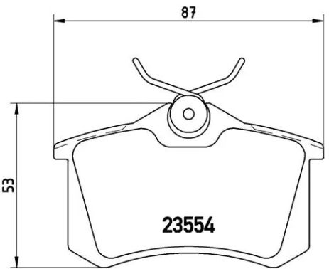 Комплект тормозных колодок JETTA VA3, ROEWE (SAIC), RENAULT FLUENCE, BREMBO (P85020X)