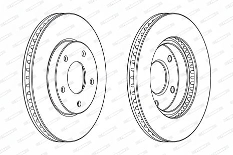 Гальмівний диск для DODGE CALIBER, MITSUBISHI SPACE, LANCER, FERODO (DDF1599C)