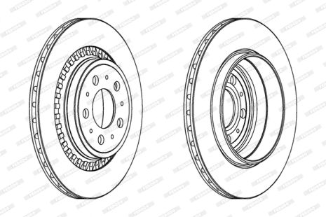 Диск гальмівний VOLVO XC90, FERODO (DDF1551)