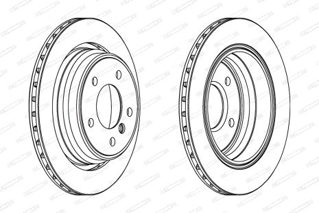 Гальмівний диск ALPINA B10, BMW 5, FERODO (DDF836C)