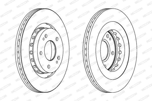 Диск гальмівний PEUGEOT 4007, CITROËN C-CROSSER, MITSUBISHI OUTLANDER, FERODO (DDF1642C) Диск гальмівний PEUGEOT 4007, CITROËN C-CROSSER, MITSUBISHI OUTLANDER, FERODO (DDF1642C)