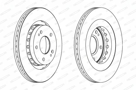 PEUGEOT 4007, CITROËN C-CROSSER, MITSUBISHI OUTLANDER гальмівний диск, FERODO (DDF1642) PEUGEOT 4007, CITROËN C-CROSSER, MITSUBISHI OUTLANDER гальмівний диск, FERODO (DDF1642)