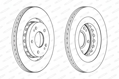 Тормозной диск для PEUGEOT 4007, CITROËN C-CROSSER, MITSUBISHI OUTLANDER, FERODO (DDF1642C)