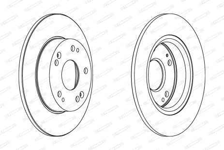 Гальмівний диск HONDA CIVIC, FERODO (DDF1558)