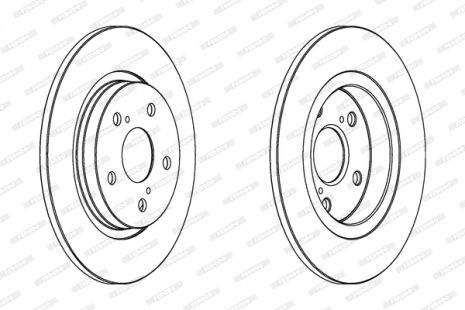 Диск гальмівний TOYOTA AVENSIS, FERODO (DDF1755C)