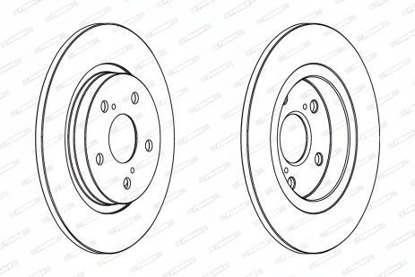 Диск гальмівний TOYOTA AVENSIS, FERODO (DDF1755) Диск гальмівний TOYOTA AVENSIS, FERODO (DDF1755)