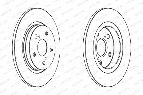 Гальмівний диск TOYOTA AVENSIS FERODO (DDF1755C) Гальмівний диск TOYOTA AVENSIS FERODO (DDF1755C)