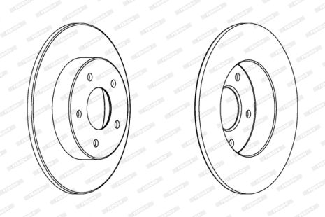 Диск гальмівний NISSAN PRIMERA, NISSAN ALMERA, FERODO (DDF1383C)