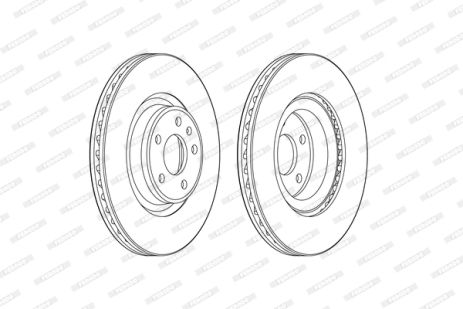 Диск гальмівний AUDI A6, AUDI Q5, AUDI A5, FERODO (DDF2597C1)