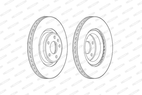 Диск гальмівний AUDI A6, AUDI Q5, AUDI A5, FERODO (DDF2597C1)