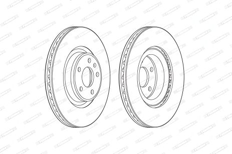 Гальмівний диск для AUDI A6, AUDI Q5, AUDI A5, FERODO (DDF2597C1)