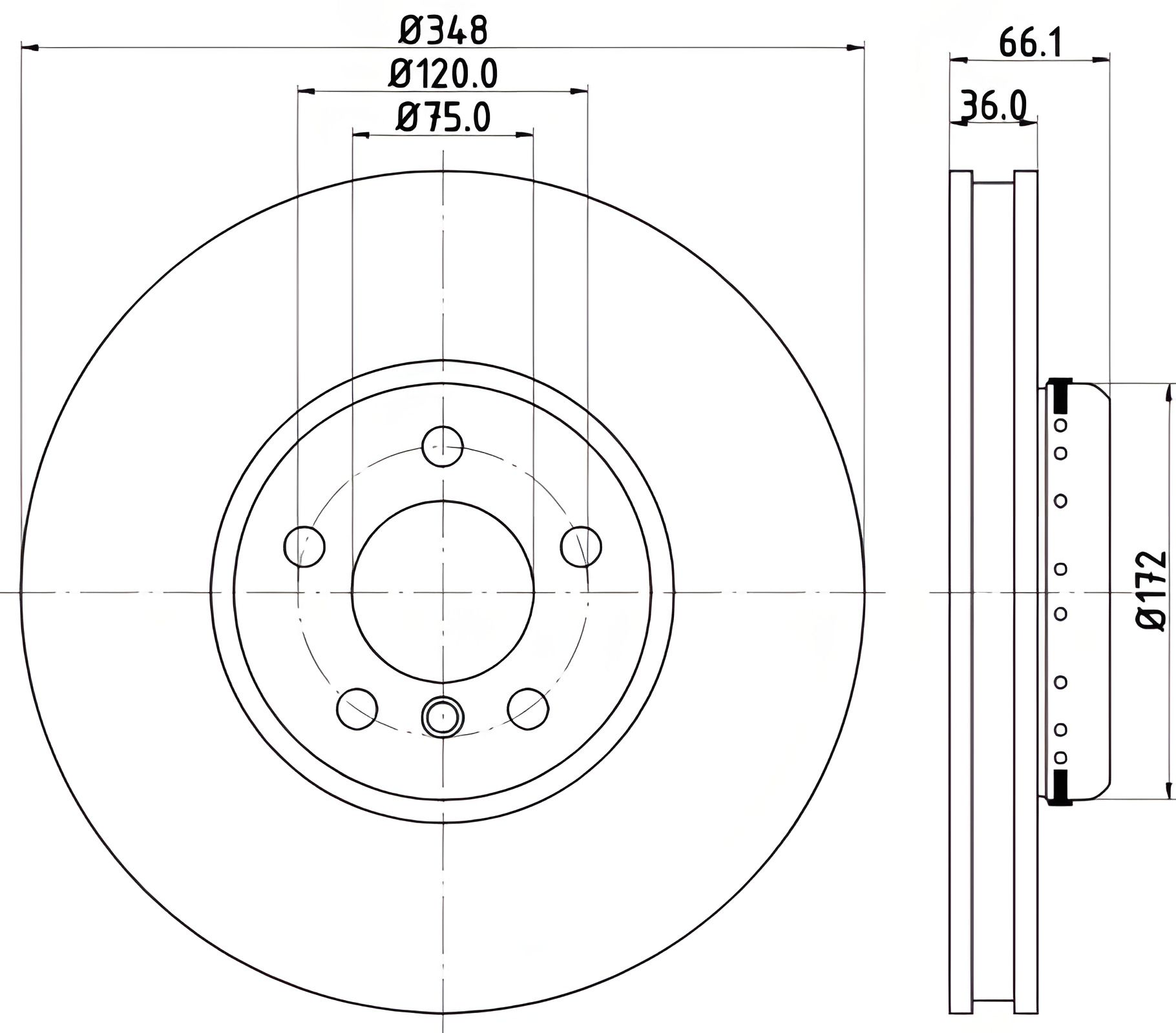 Гальмівний диск для BMW 5, BMW 6, BMW 7, HELLA PAGID (8DD355119271) Гальмівний диск для BMW 5, BMW 6, BMW 7, HELLA PAGID (8DD355119271)