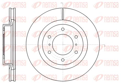 Гальмівний диск MITSUBISHI PAJERO, REMSA (6110010) Гальмівний диск MITSUBISHI PAJERO, REMSA (6110010)