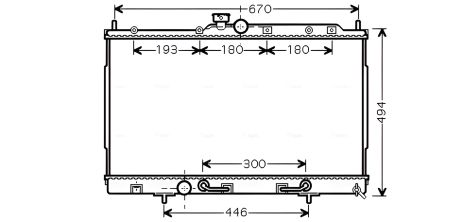 Радиатор охлаждения двигателя для MITSUBISHI OUTLANDER от AVA COOLING (MT2197)
