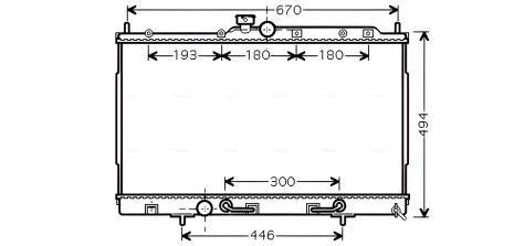 Радиатор охлаждения двигателя для MITSUBISHI OUTLANDER от AVA COOLING (MT2197)