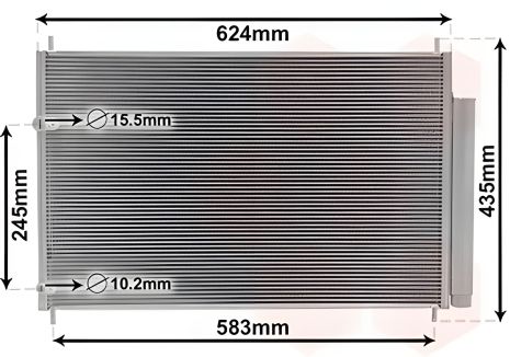 TOYOTA AURIS Конденсор кондиціонера радіатор, Van Wezel (53005405)