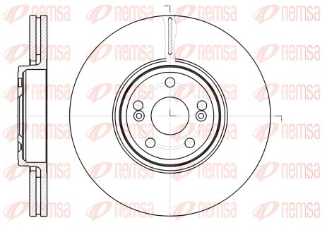Тормозной диск для RENAULT ESPACE, RENAULT VEL, REMSA (6123410) Тормозной диск для RENAULT ESPACE, RENAULT VEL, REMSA (6123410)